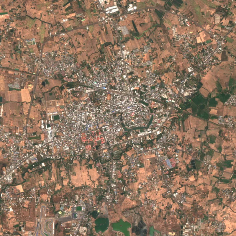 ภาพสีจริง Sentinel-2 ของบุรีรัมย์ Feb 6, 2025
