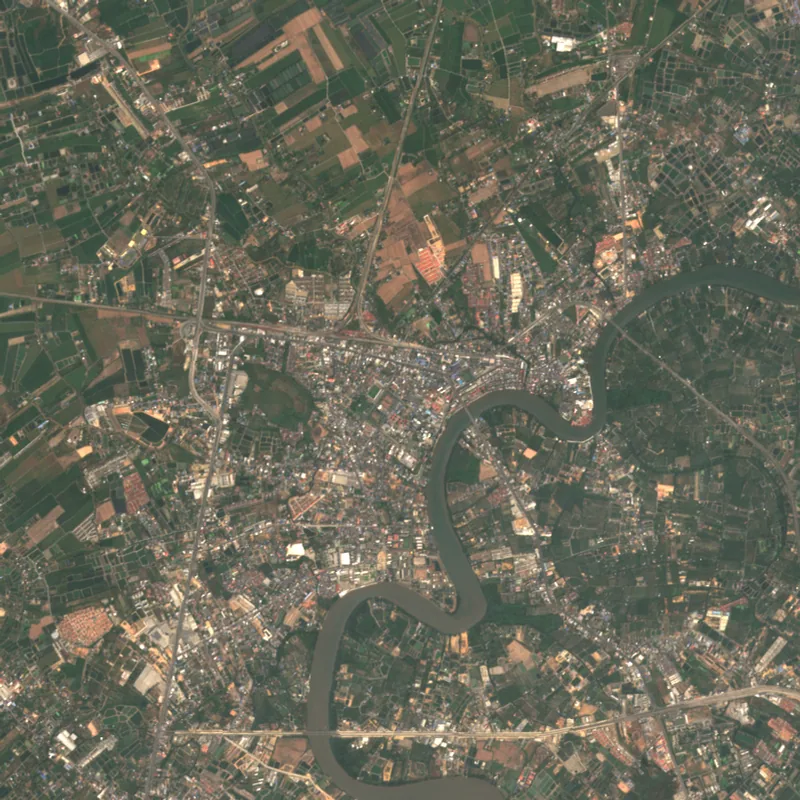 ภาพสีจริง Sentinel-2 ของฉะเชิงเทรา Feb 5, 2021