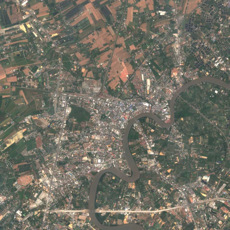 ภาพสีจริง Sentinel-2 ของฉะเชิงเทรา Feb 15, 2024