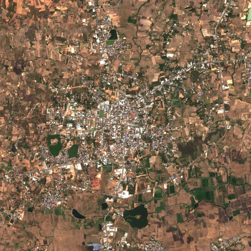 ภาพสีจริง Sentinel-2 ของชัยภูมิ Feb 20, 2021