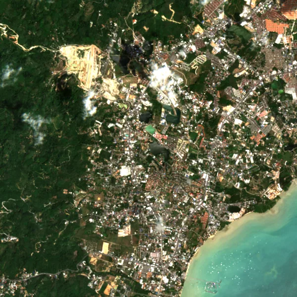 ภาพสีจริง Sentinel-2 ของฉลอง ภูเก็ต Feb 19, 2017