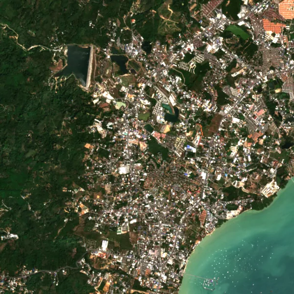 ภาพสีจริง Sentinel-2 ของฉลอง ภูเก็ต Jan 25, 2020