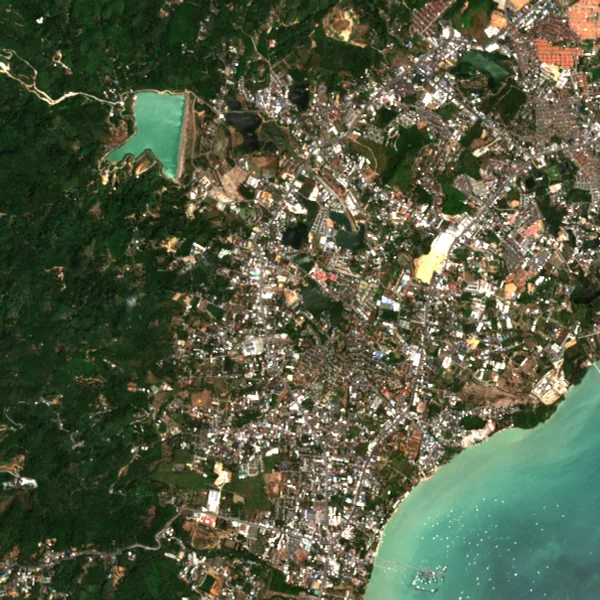 ภาพสีจริง Sentinel-2 ของฉลอง ภูเก็ต Feb 18, 2023