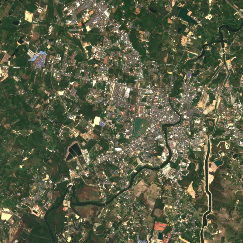 ภาพสีจริง Sentinel-2 ของจันทบุรี Feb 13, 2017