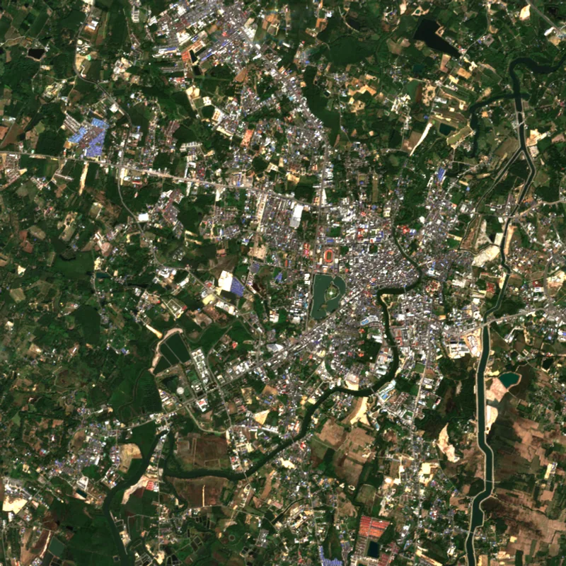 ภาพสีจริง Sentinel-2 ของจันทบุรี Dec 9, 2021