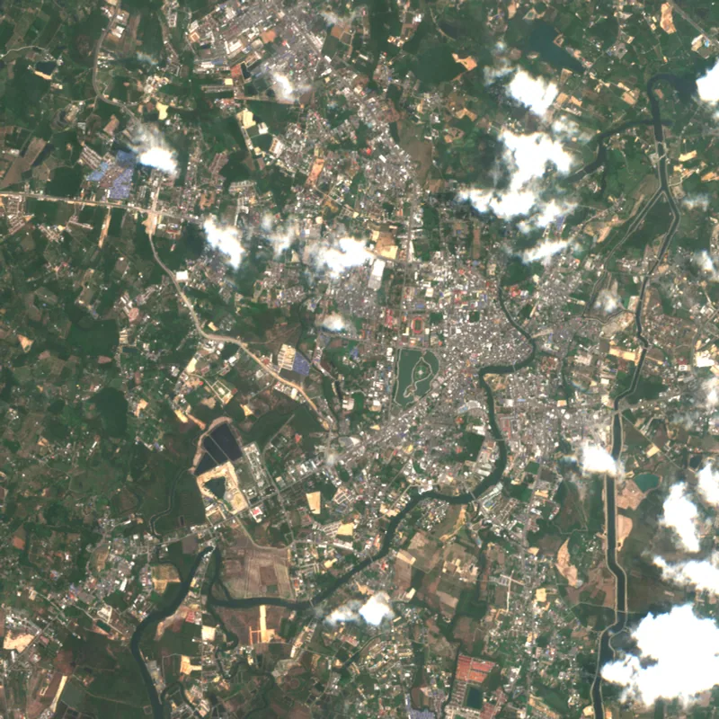 ภาพสีจริง Sentinel-2 ของจันทบุรี Apr 18, 2023