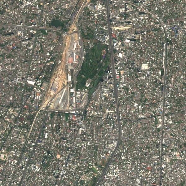 ภาพสีจริง Sentinel-2 ของจตุจักร กรุงเทพมหานคร Feb 6, 2018