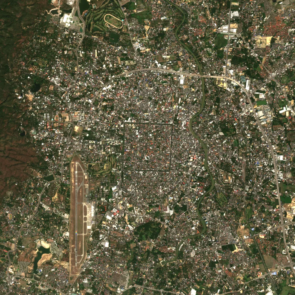 ภาพสีจริง Sentinel-2 ของเชียงใหม่ Feb 9, 2017