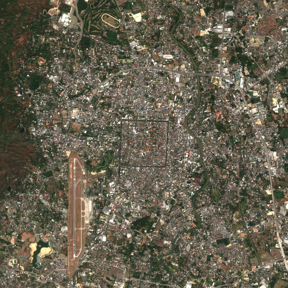 ภาพสีจริง Sentinel-2 ของเชียงใหม่ Jan 24, 2021