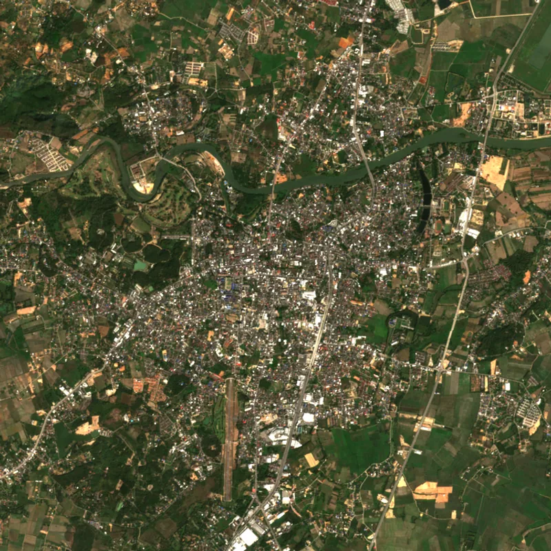 ภาพสีจริง Sentinel-2 ของเชียงราย Feb 9, 2017
