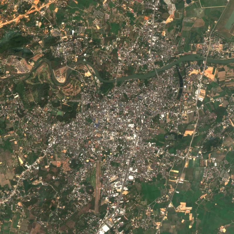 ภาพสีจริง Sentinel-2 ของเชียงราย Feb 24, 2019
