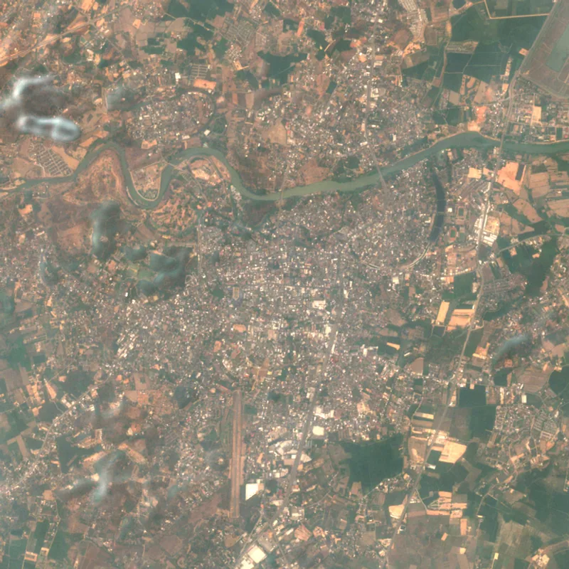 ภาพสีจริง Sentinel-2 ของเชียงราย Mar 30, 2020