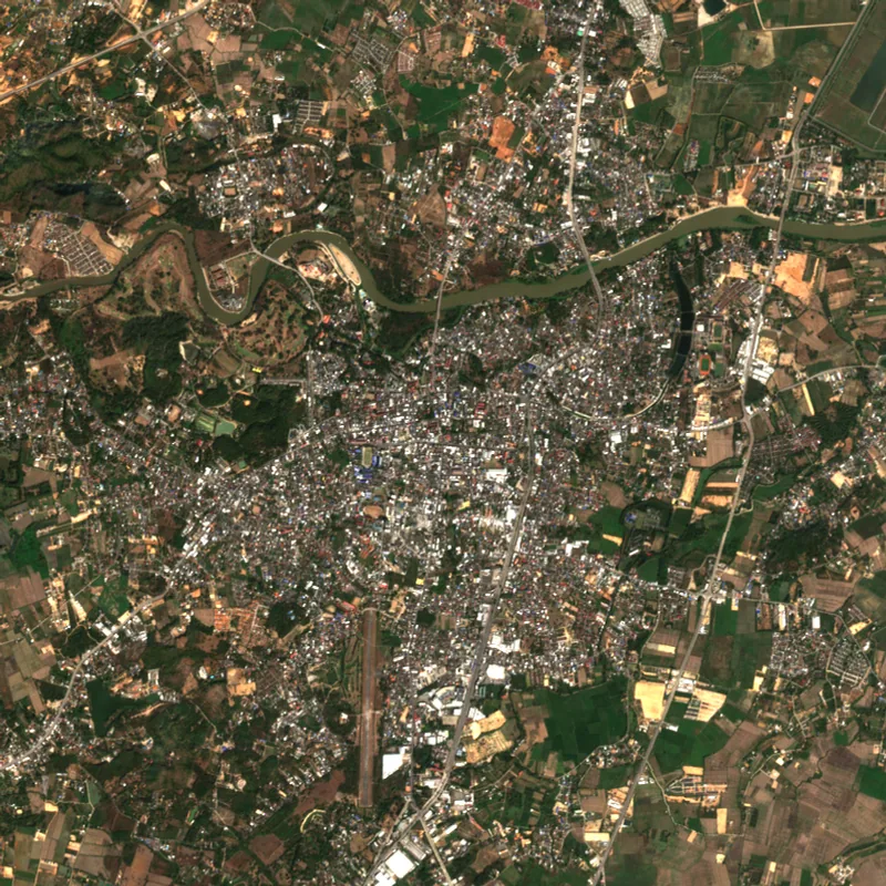 ภาพสีจริง Sentinel-2 ของเชียงราย Feb 3, 2021