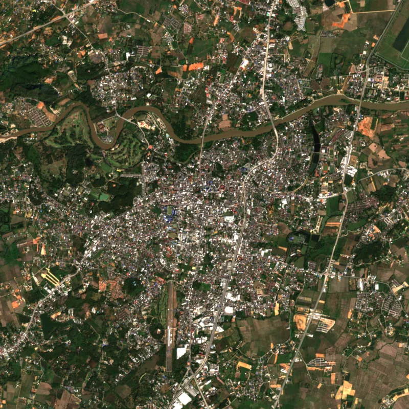 ภาพสีจริง Sentinel-2 ของเชียงราย Feb 8, 2022