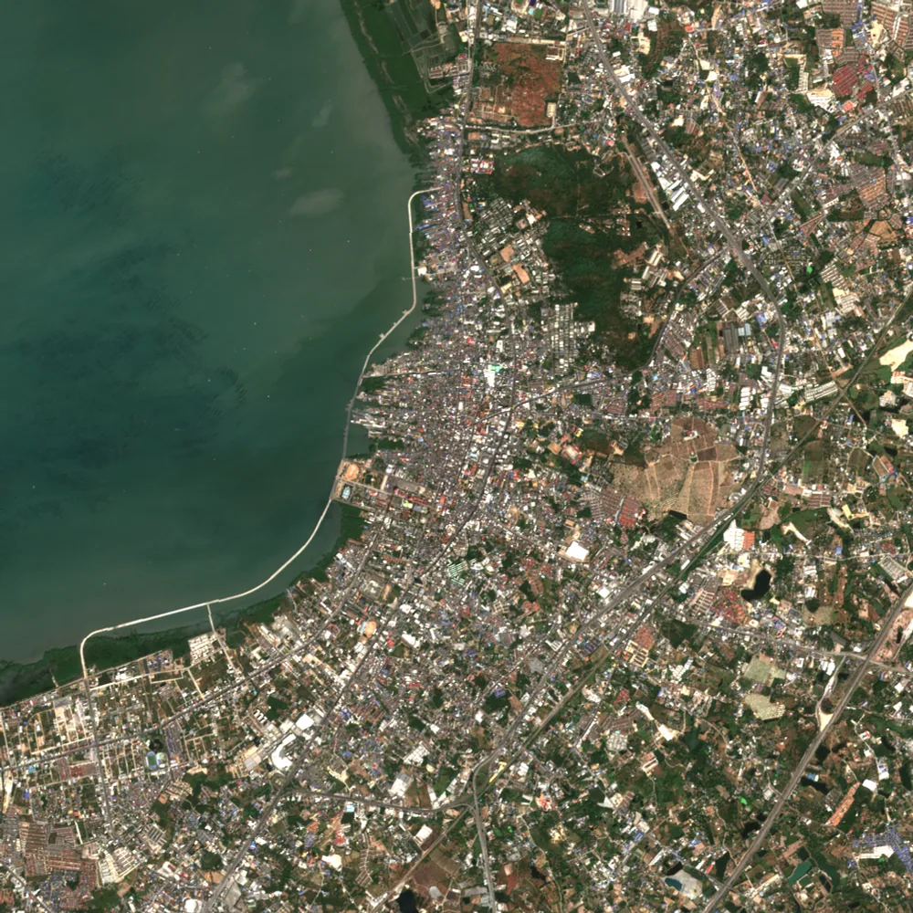 ภาพสีจริง Sentinel-2 ของชลบุรี Dec 13, 2019
