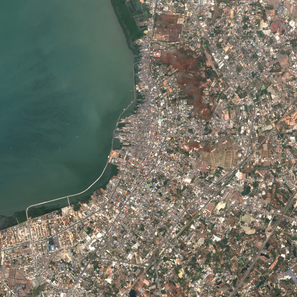 ภาพสีจริง Sentinel-2 ของชลบุรี Feb 15, 2024