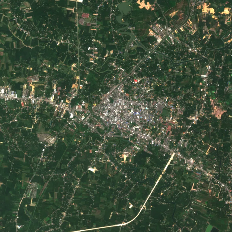 ภาพสีจริง Sentinel-2 ของชุมพร Feb 16, 2018