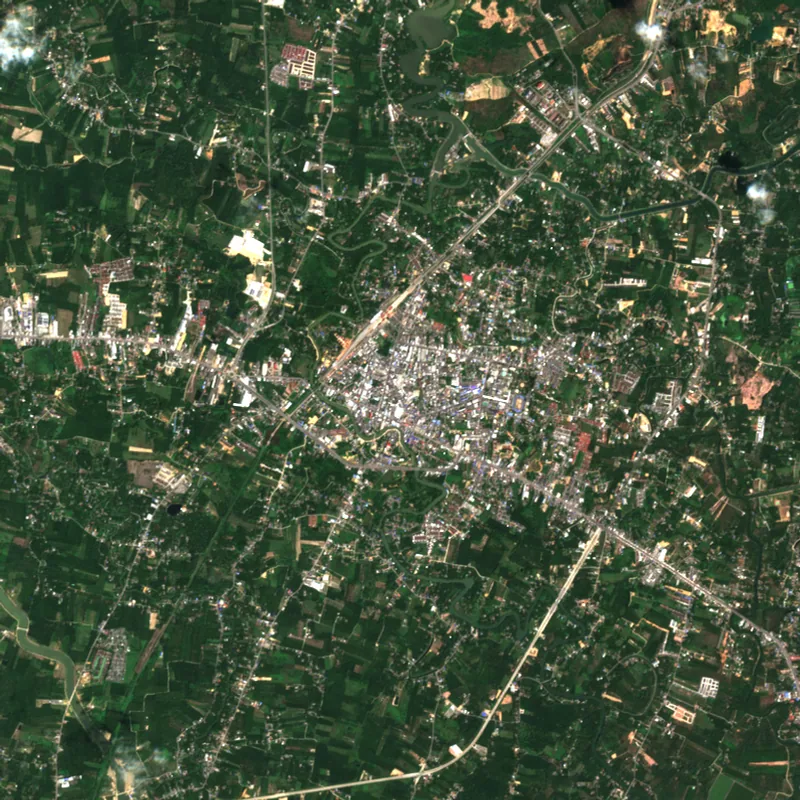 ภาพสีจริง Sentinel-2 ของชุมพร Feb 25, 2024