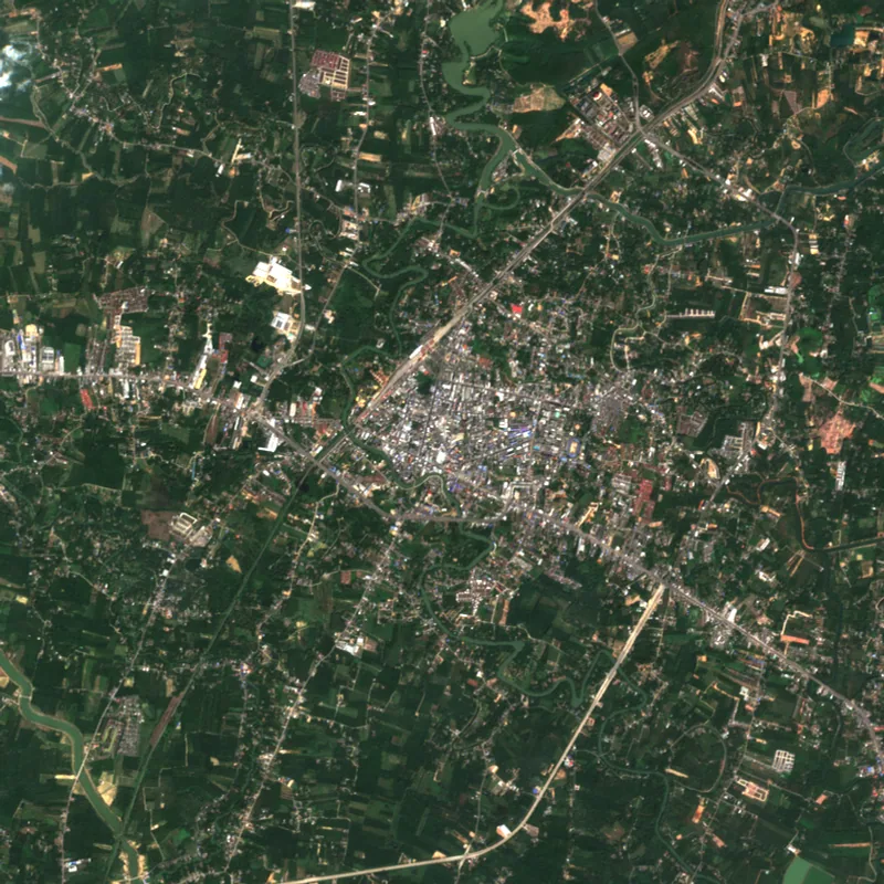 ภาพสีจริง Sentinel-2 ของชุมพร Jan 10, 2025