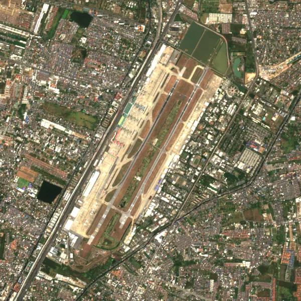 ภาพสีจริง Sentinel-2 ของดอนเมือง กรุงเทพมหานคร Feb 16, 2017