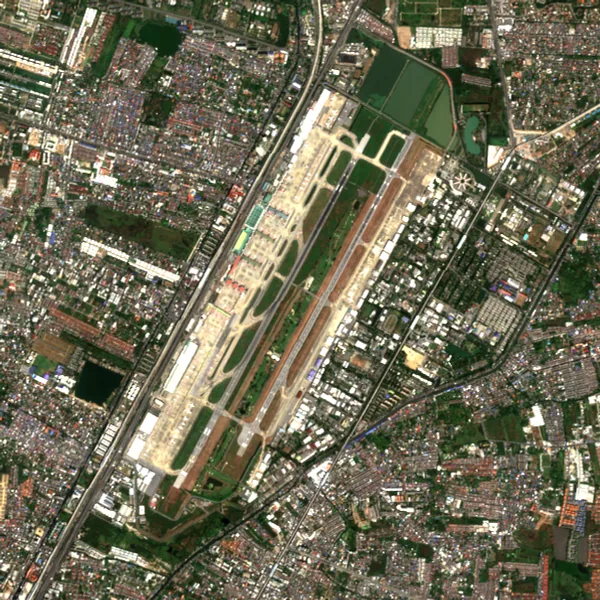 ภาพสีจริง Sentinel-2 ของดอนเมือง กรุงเทพมหานคร Dec 3, 2018