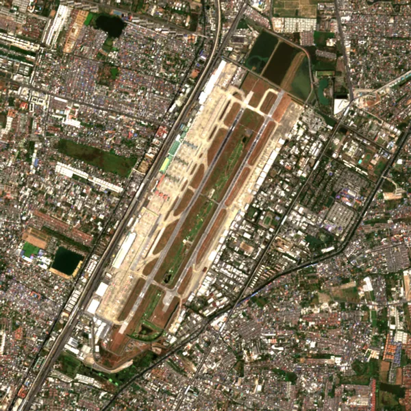 ภาพสีจริง Sentinel-2 ของดอนเมือง กรุงเทพมหานคร Feb 5, 2021