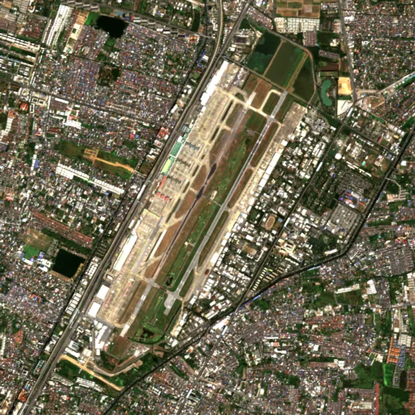 ภาพสีจริง Sentinel-2 ของดอนเมือง กรุงเทพมหานคร Dec 12, 2021