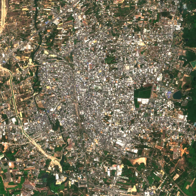 ภาพสีจริง Sentinel-2 ของหาดใหญ่ สงขลา Mar 23, 2019