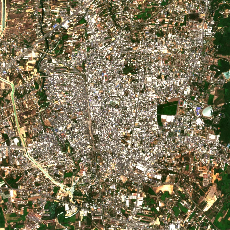 ภาพสีจริง Sentinel-2 ของหาดใหญ่ สงขลา Apr 11, 2020