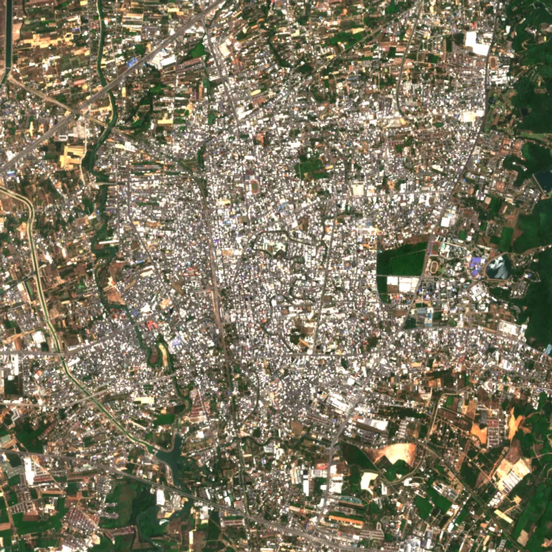 ภาพสีจริง Sentinel-2 ของหาดใหญ่ สงขลา Apr 5, 2024