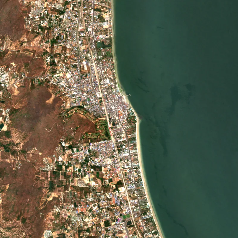 ภาพสีจริง Sentinel-2 ของหัวหิน ประจวบคีรีขันธ์ Apr 21, 2023