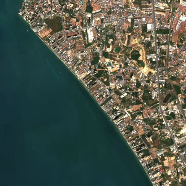 ภาพสีจริง Sentinel-2 ของจอมเทียน ชลบุรี Dec 13, 2019