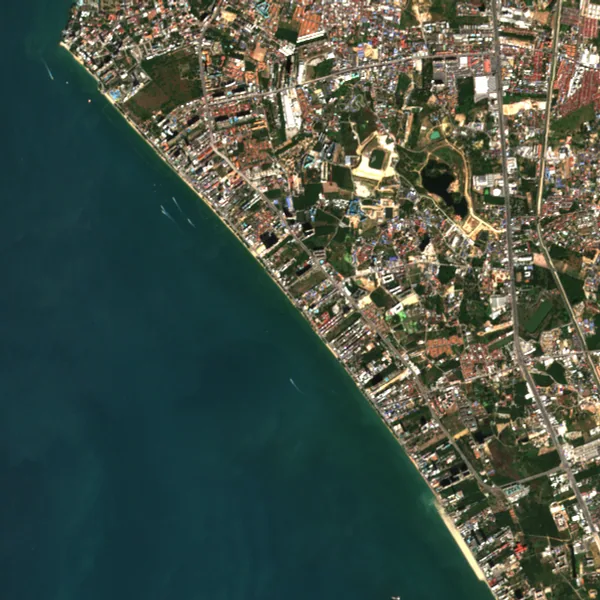 ภาพสีจริง Sentinel-2 ของจอมเทียน ชลบุรี Dec 12, 2021