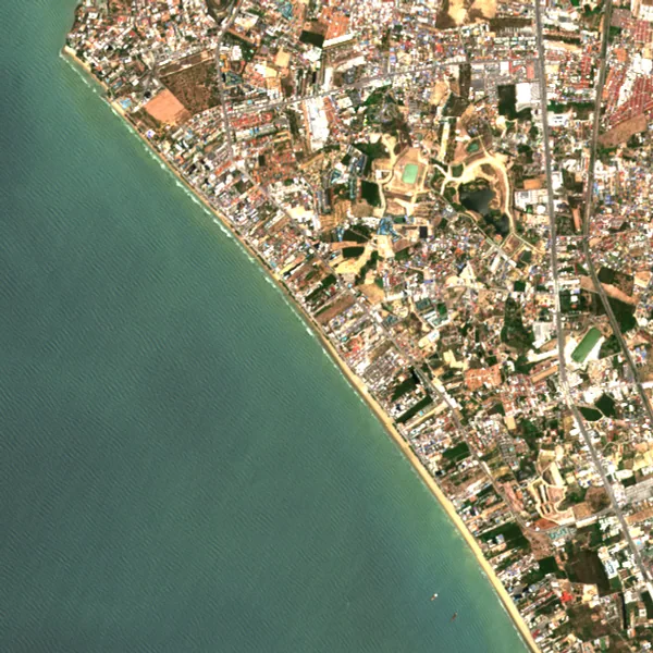 ภาพสีจริง Sentinel-2 ของจอมเทียน ชลบุรี Apr 30, 2024