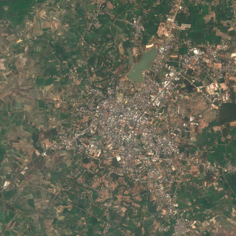 ภาพสีจริง Sentinel-2 ของกาฬสินธุ์ Feb 8, 2019