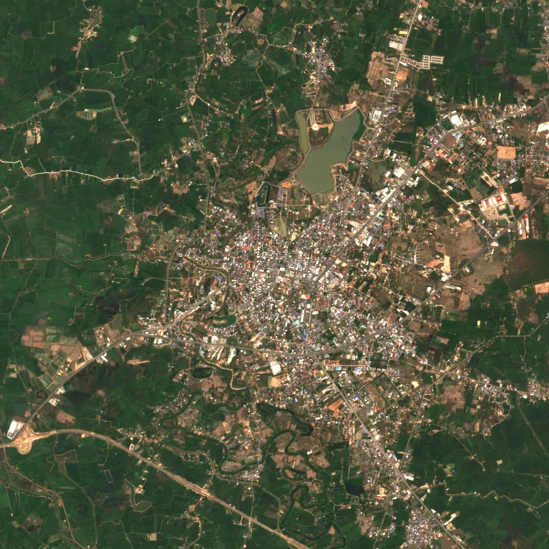 ภาพสีจริง Sentinel-2 ของกาฬสินธุ์ Mar 9, 2020