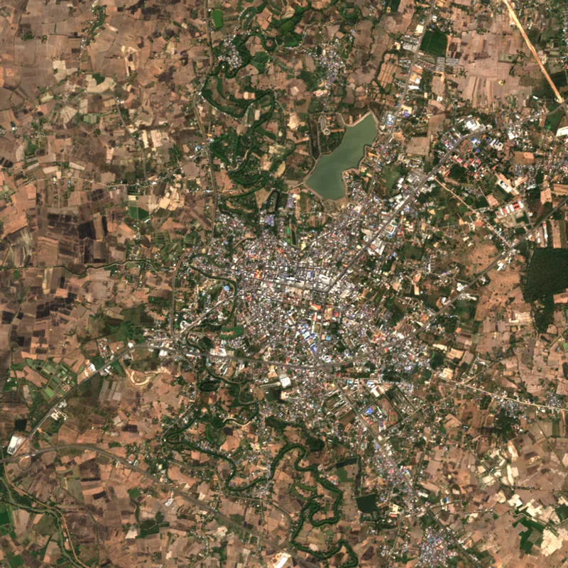 ภาพสีจริง Sentinel-2 ของกาฬสินธุ์ Jan 2, 2025