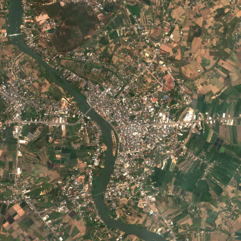 ภาพสีจริง Sentinel-2 ของกำแพงเพชร Mar 6, 2018