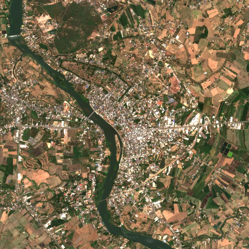 ภาพสีจริง Sentinel-2 ของกำแพงเพชร Mar 31, 2019