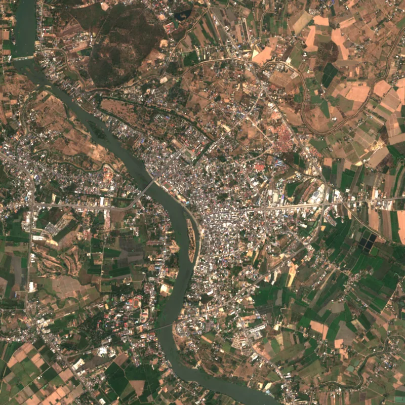 ภาพสีจริง Sentinel-2 ของกำแพงเพชร Jan 24, 2021
