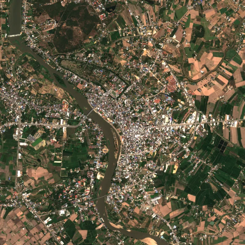 ภาพสีจริง Sentinel-2 ของกำแพงเพชร Feb 8, 2022