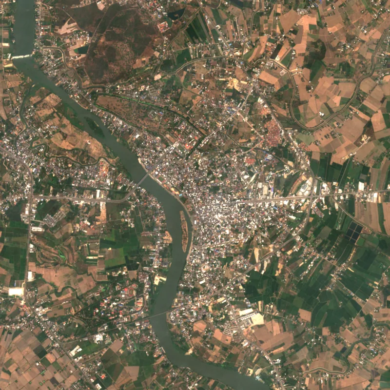 ภาพสีจริง Sentinel-2 ของกำแพงเพชร Feb 28, 2023