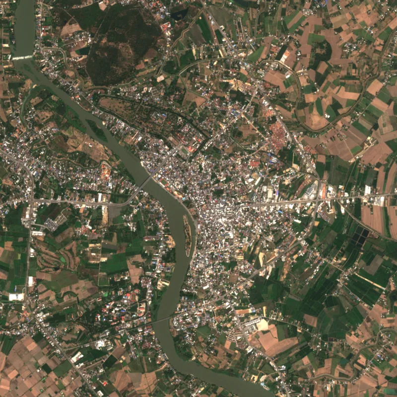 ภาพสีจริง Sentinel-2 ของกำแพงเพชร Feb 8, 2024