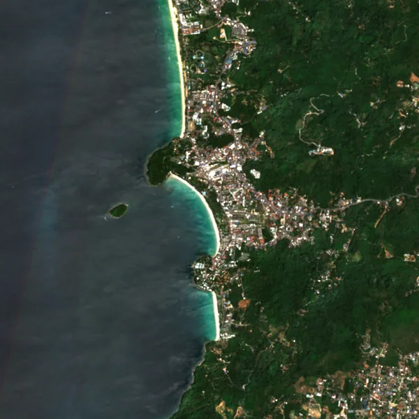 ภาพสีจริง Sentinel-2 ของกะตะ–กะรน ภูเก็ต Feb 14, 2018