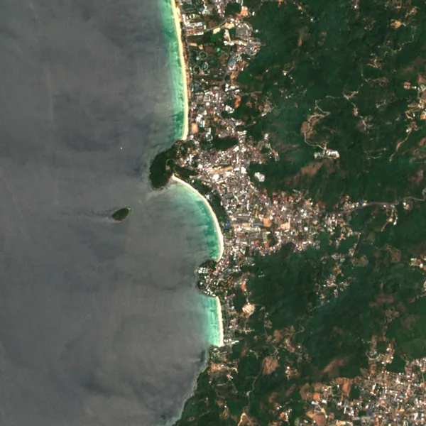 ภาพสีจริง Sentinel-2 ของกะตะ–กะรน ภูเก็ต Mar 16, 2019