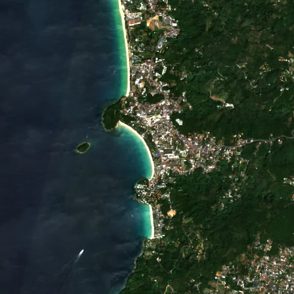 ภาพสีจริง Sentinel-2 ของกะตะ–กะรน ภูเก็ต Jan 14, 2022
