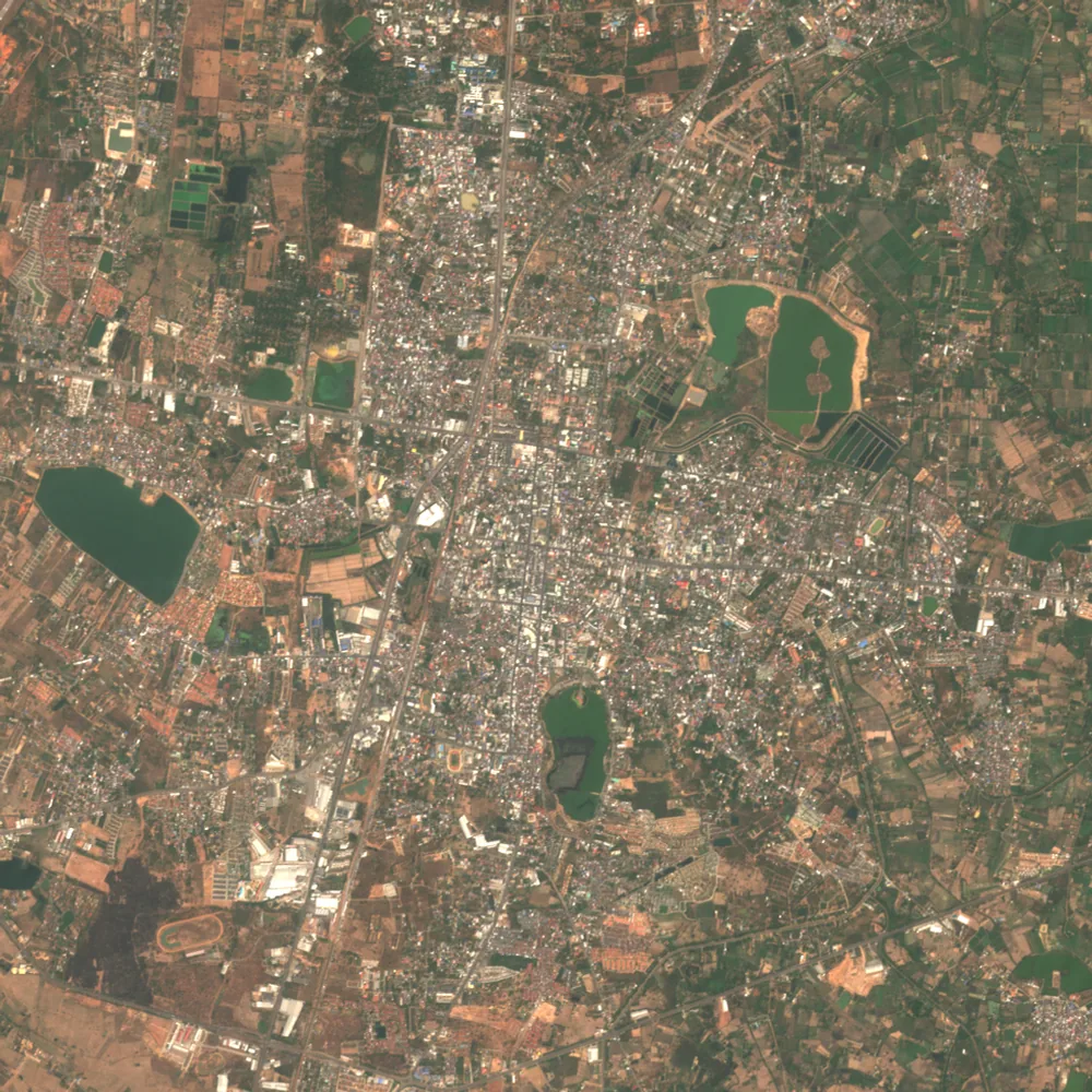 Sentinel-2 true-colour image of Khon Kaen, 5 Mar 2017