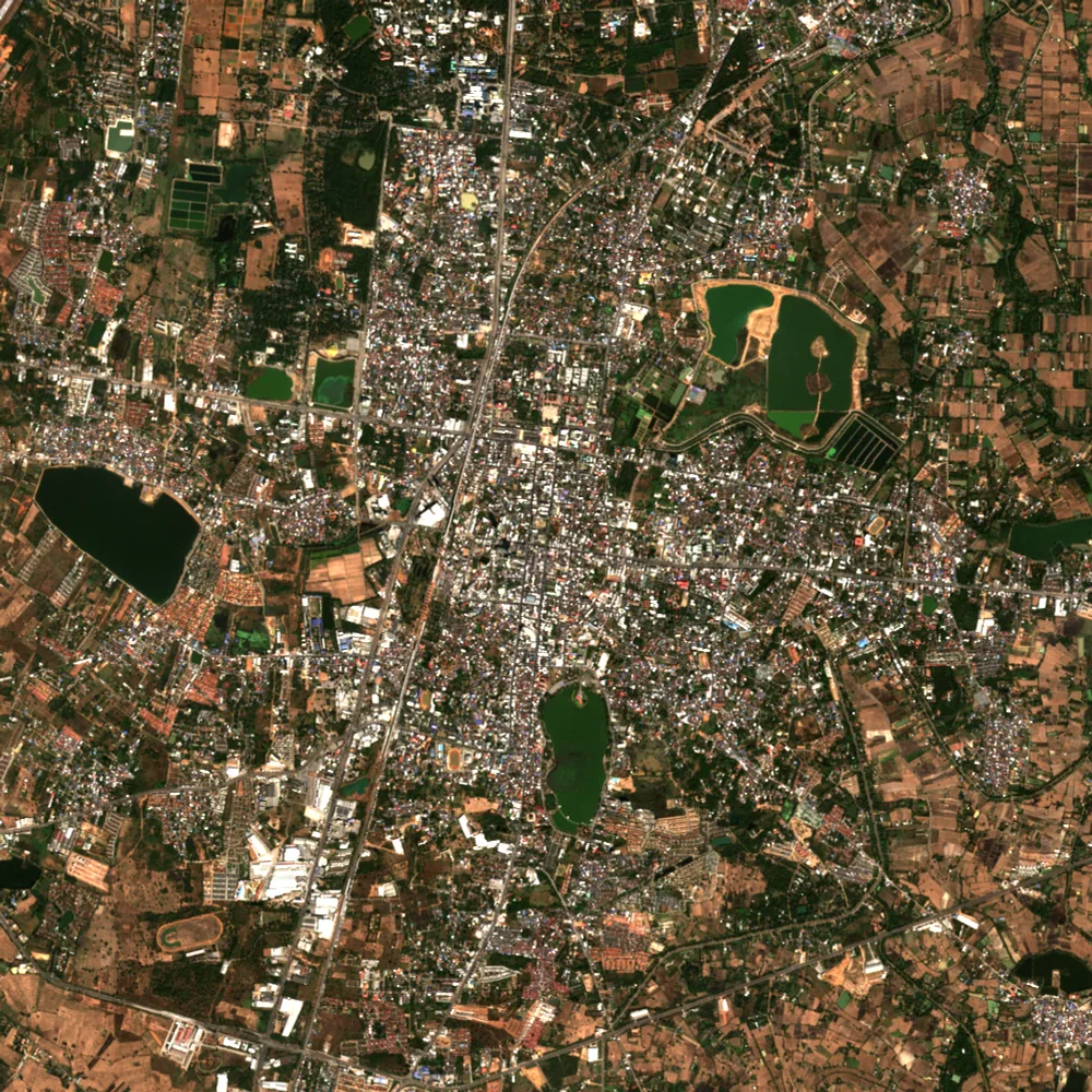 Sentinel-2 true-colour image of Khon Kaen, 23 Dec 2017