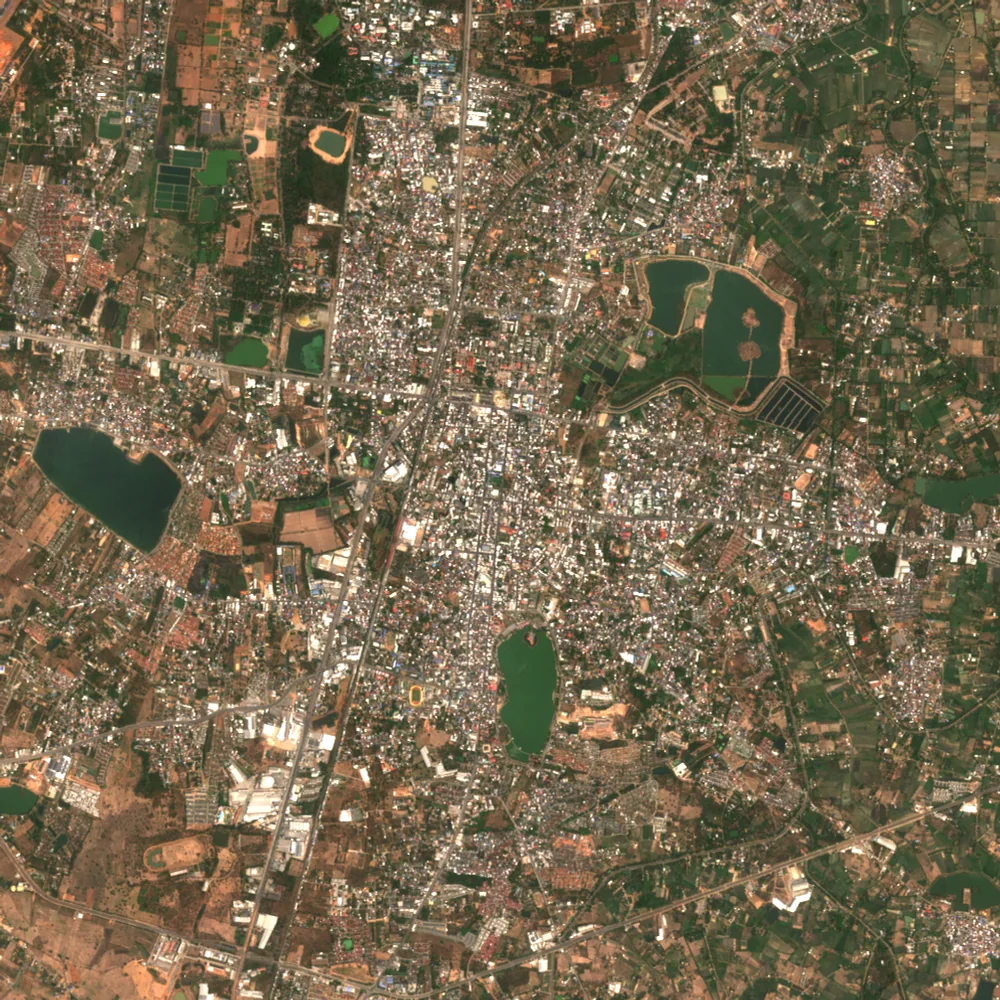 Sentinel-2 true-colour image of Khon Kaen, 7 Mar 2023