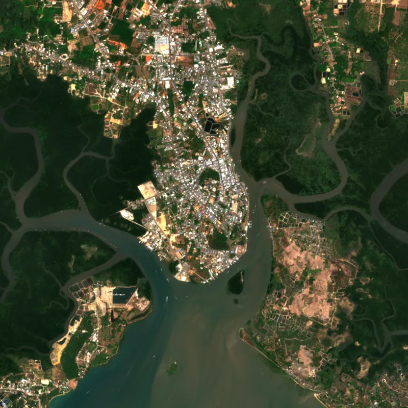 ภาพสีจริง Sentinel-2 ของกระบี่ Mar 23, 2019